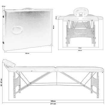 Table de massage en bois professionnelle