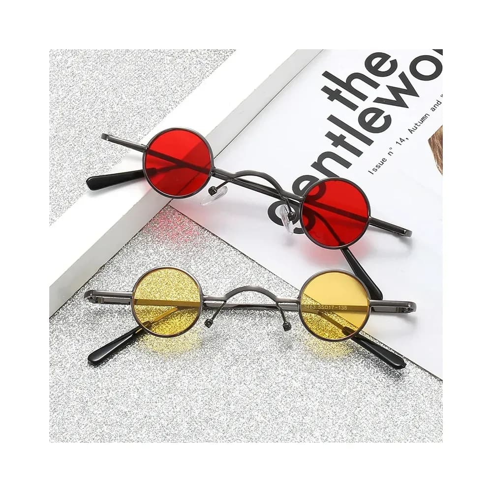 Mini lunettes de soleil rondes rétro homme et femme