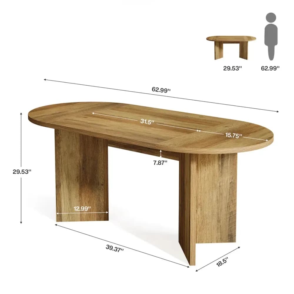Table ovale pour salle à manger, bureau ou réunion – photo 7