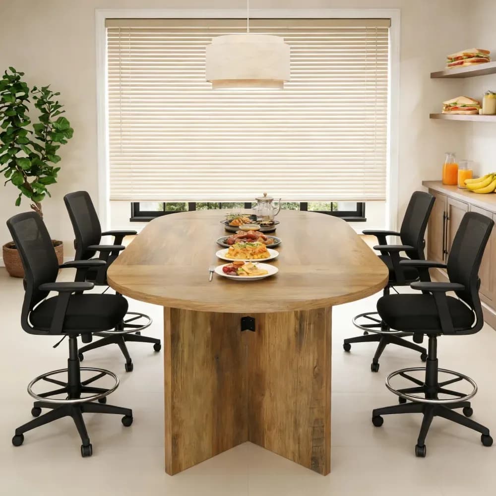 Table ovale pour salle à manger, bureau ou réunion – photo 5