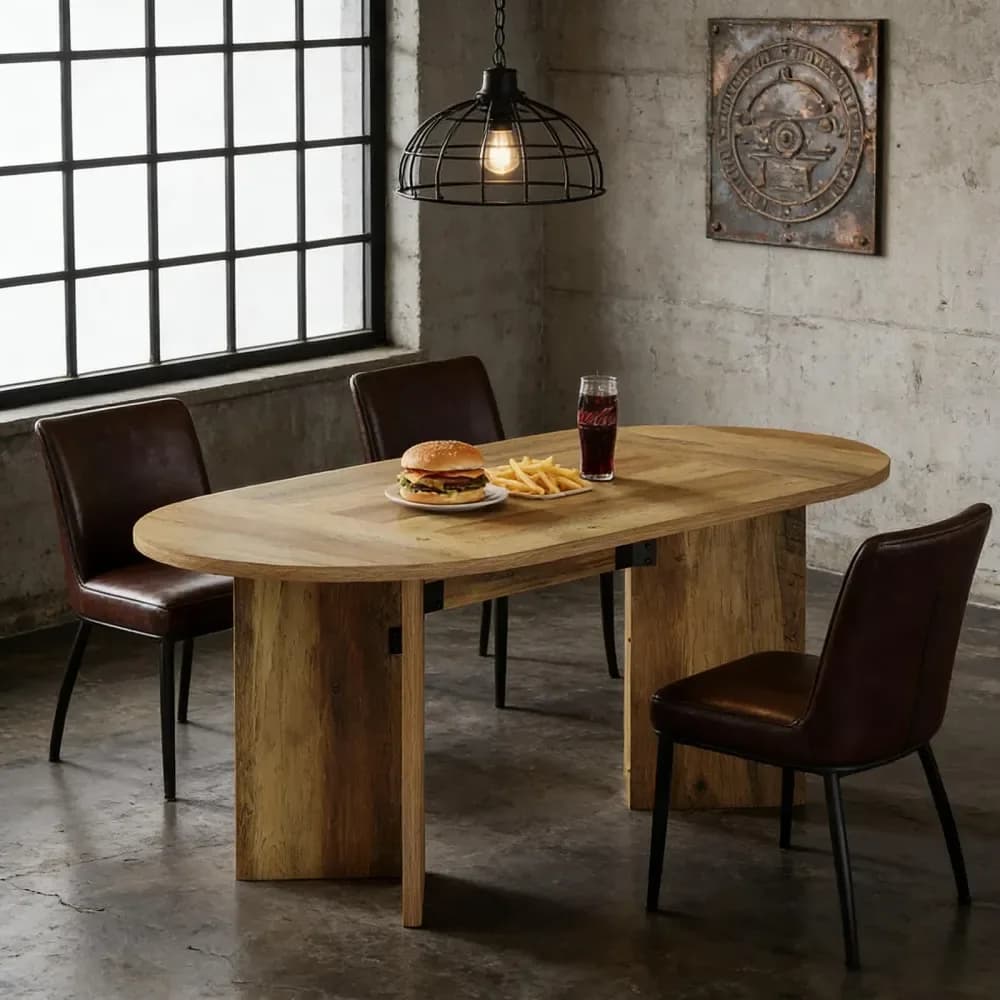 Table ovale pour salle à manger, bureau ou réunion – photo 3