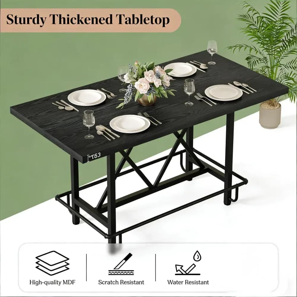 Table de bar rectangulaire pour cuisine ou salle à manger – photo 4