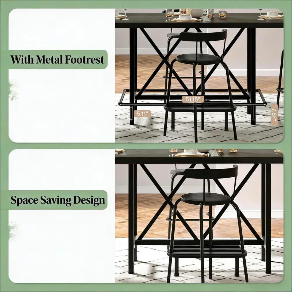 Table de bar rectangulaire pour cuisine ou salle à manger – photo 6