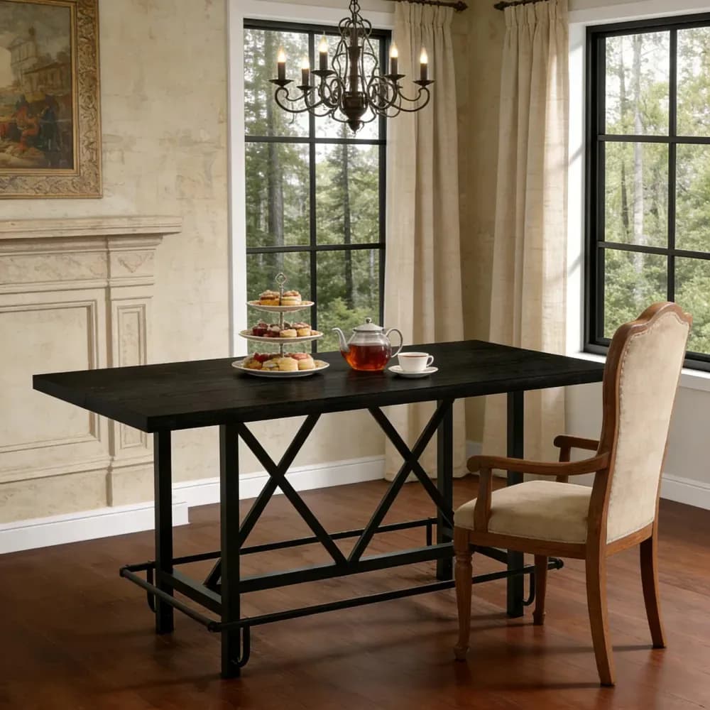 Table de bar rectangulaire pour cuisine ou salle à manger