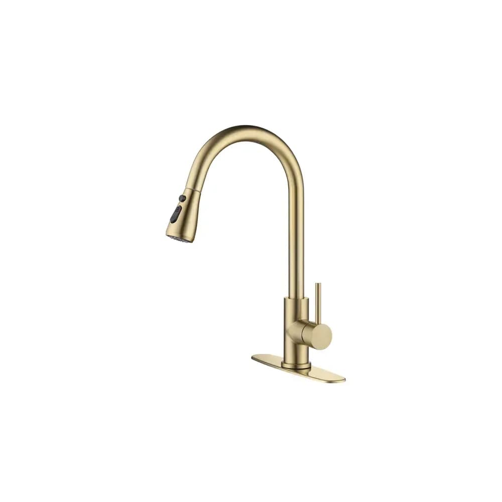 Robinet de cuisine à douchette extractible, bec haut pivotant 360° – photo 4