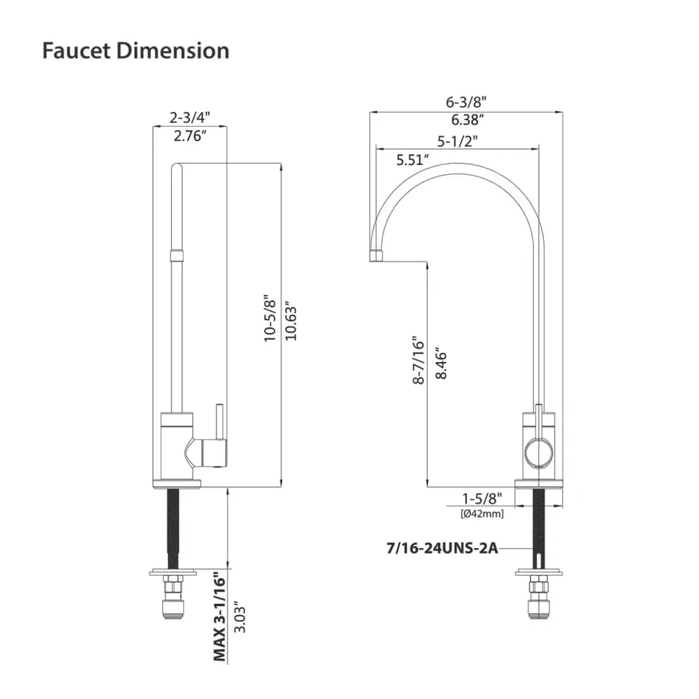 Robinet de cuisine avec filtre à eau, robinet d'eau potable – photo 2