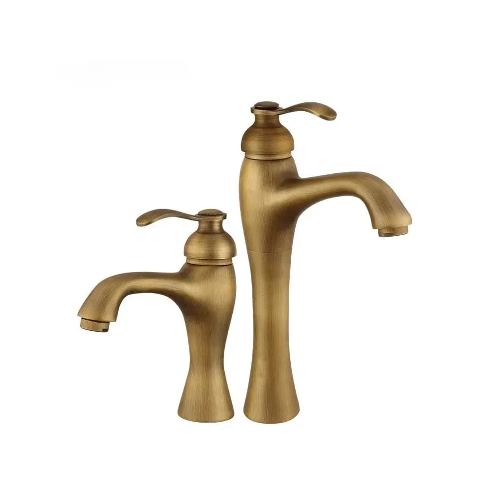 Robinet de lavabo vintage monotrou en laiton