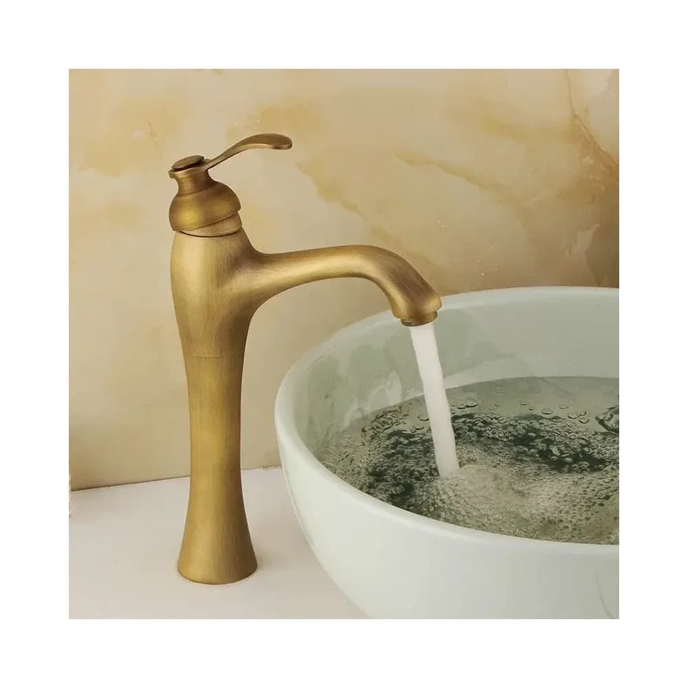 Robinet de lavabo vintage monotrou en laiton – photo 3