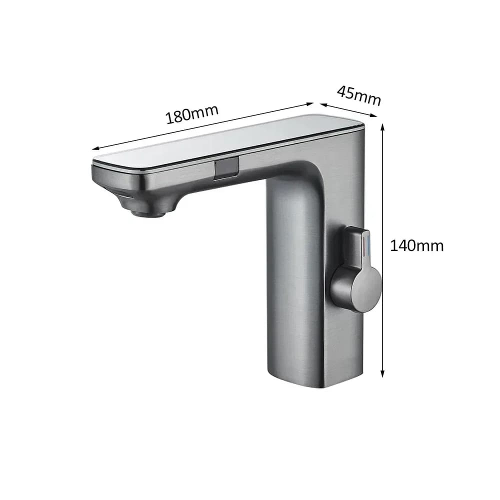 Mitigeur de lavabo sans contact avec écran numérique – Gris – photo 2