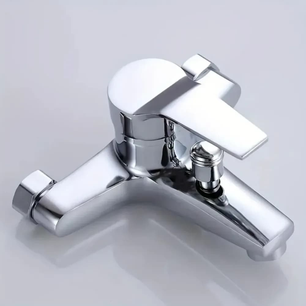 Mitigeur bain-douche mural chromé avec inverseur – photo 4