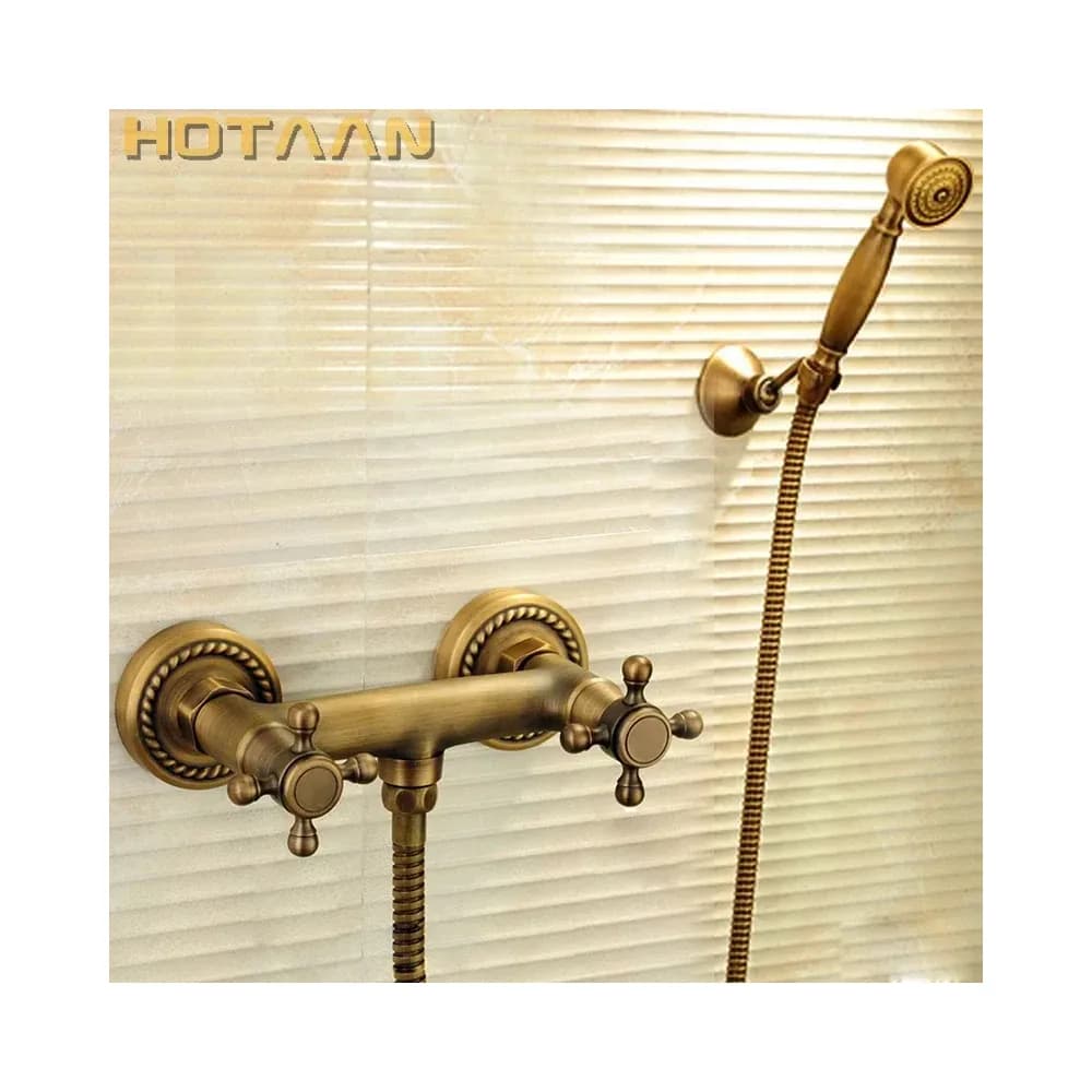 Kit de douche mural en laiton antique YT-5315
