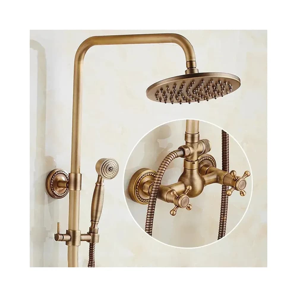 Ensemble de douche mural en laiton antique – photo 6