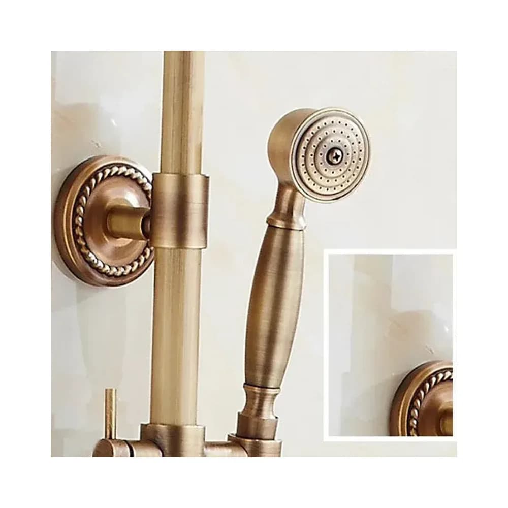Ensemble de douche mural en laiton antique – photo 2