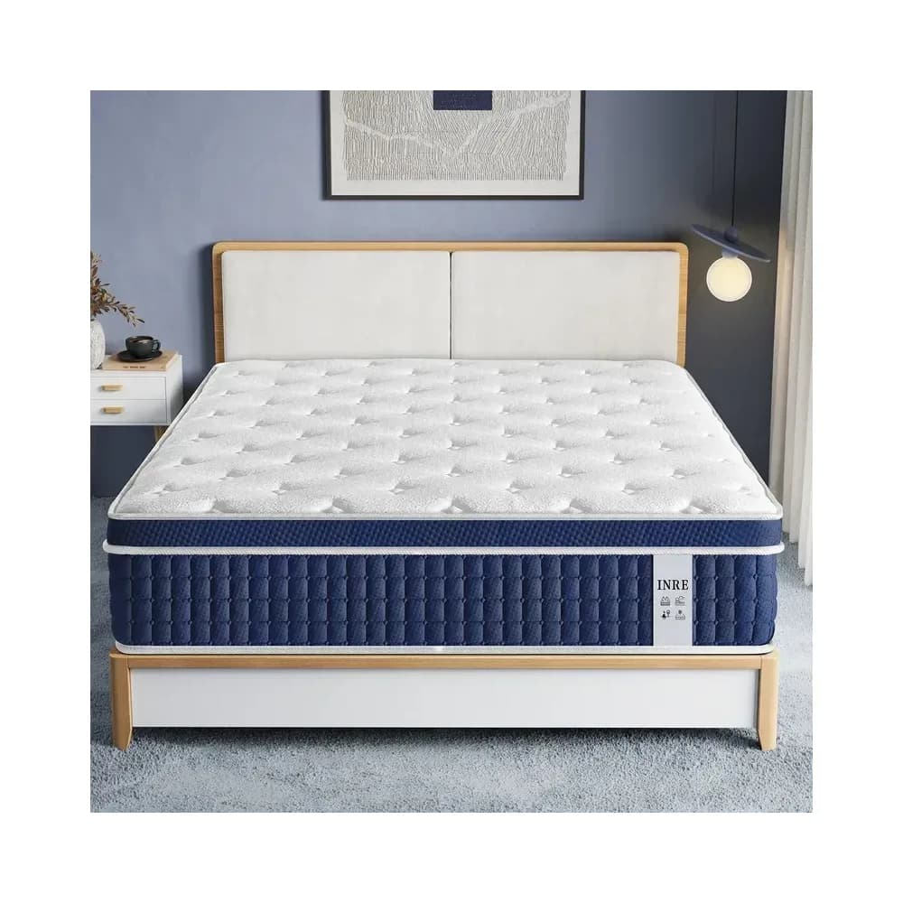 Matelas hybride INRE 30 cm, ressorts ensachés 7 zones
