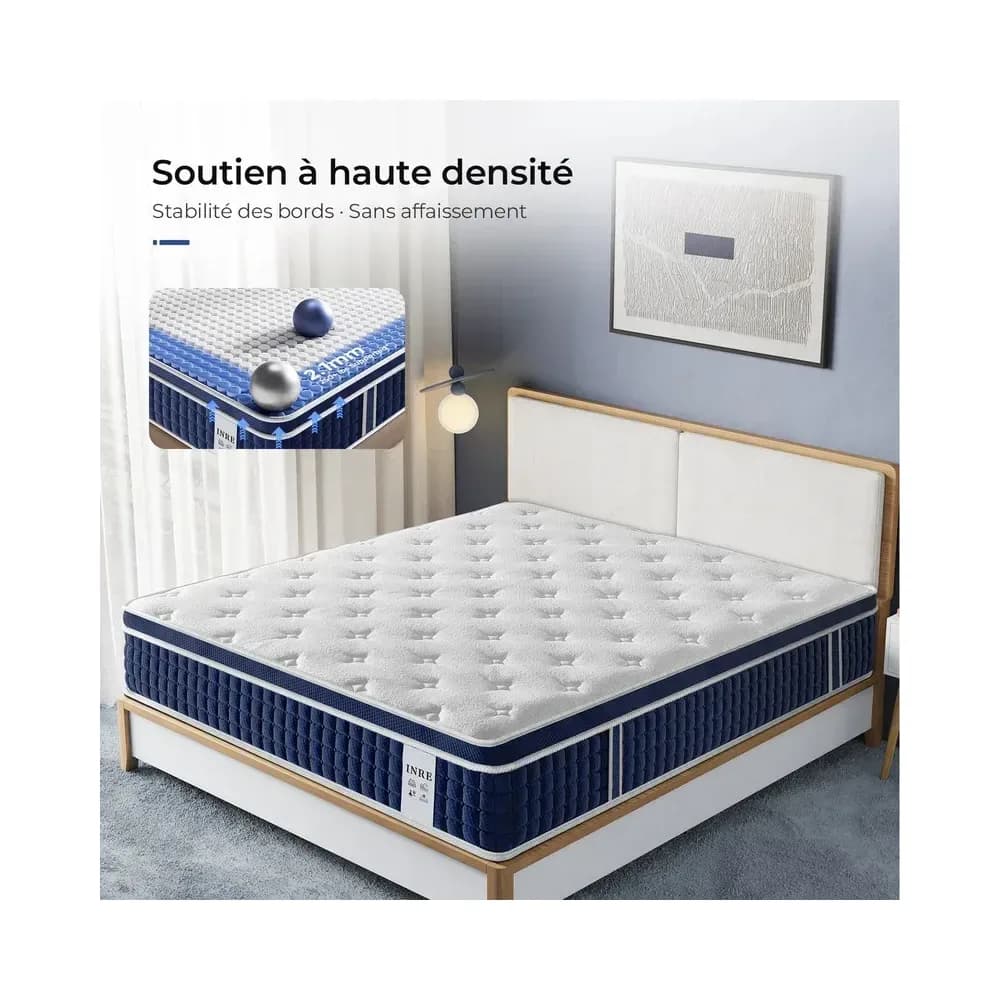 Matelas hybride INRE 30 cm, ressorts ensachés 7 zones – photo 4