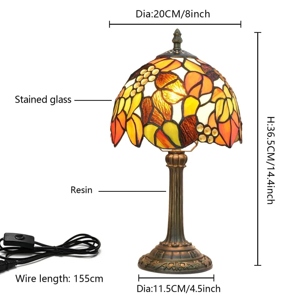 Lampe de chevet vintage multicolore – photo 2