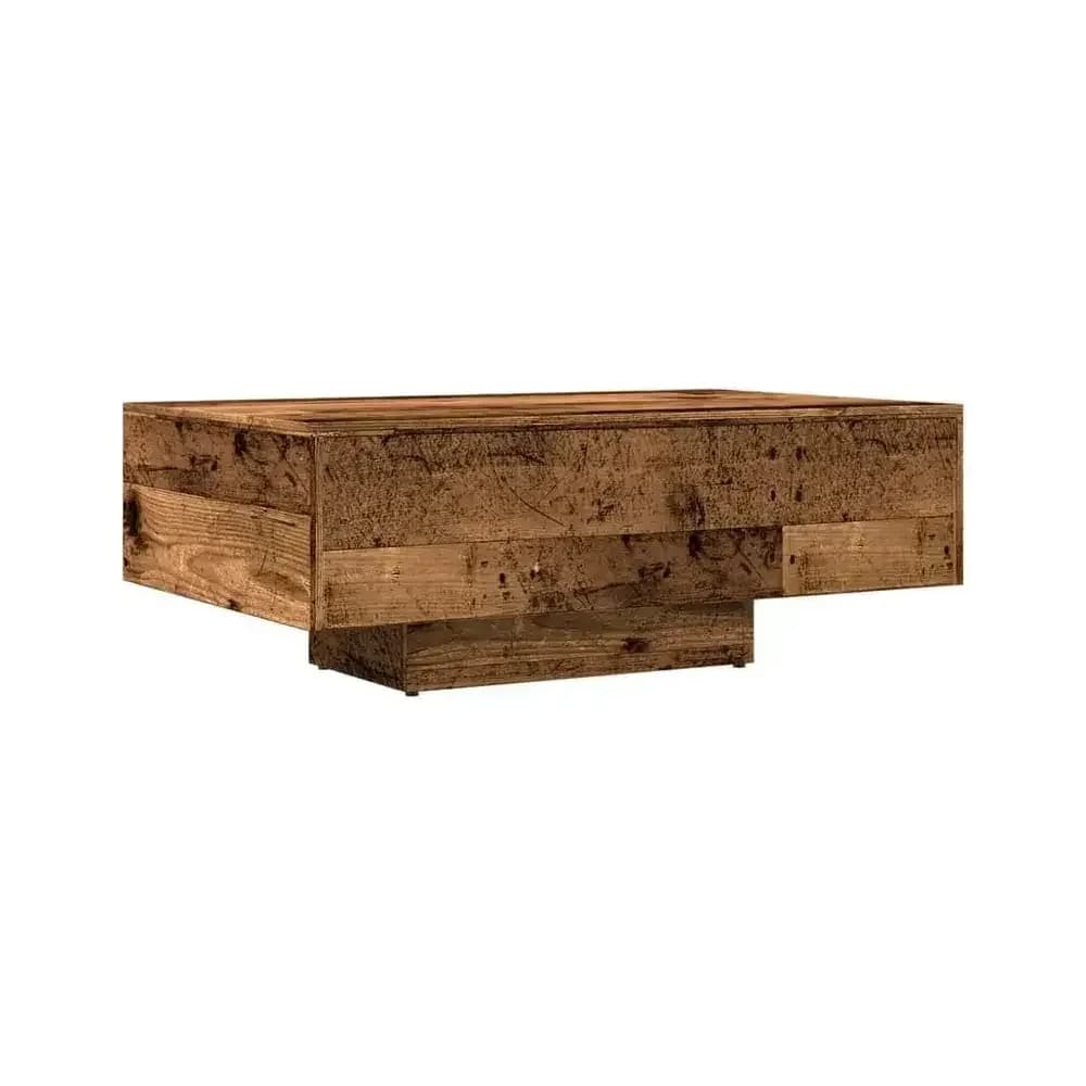 Table basse en bois recyclé avec étagère, 85 x 55 cm – photo 7