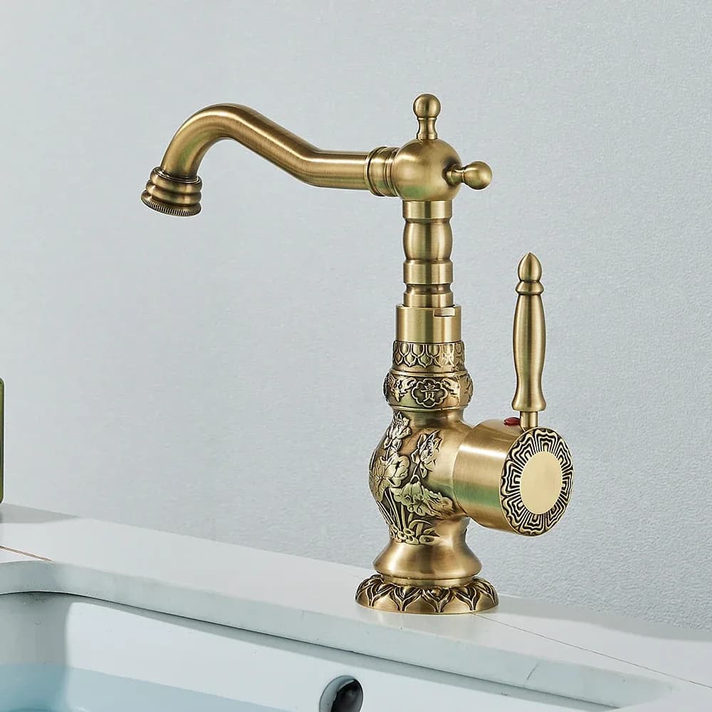 Mitigeur de lavabo en laiton antique POIQIHY F/05 – photo 2