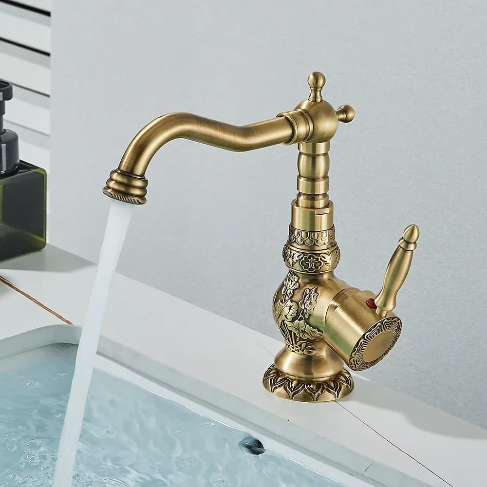 Mitigeur de lavabo en laiton antique POIQIHY F/05 – photo 3