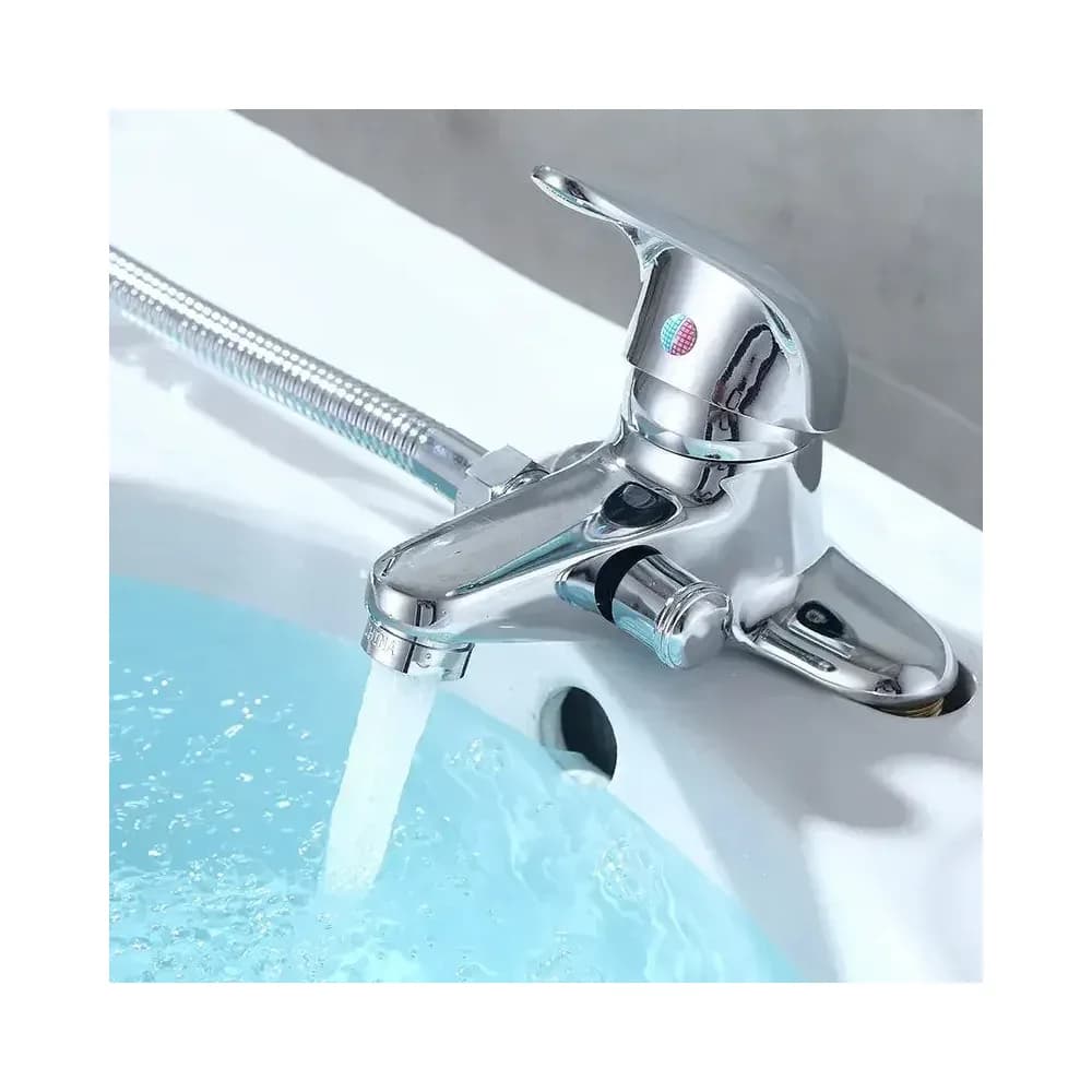 Mitigeur de lavabo chromé avec douchette – photo 5