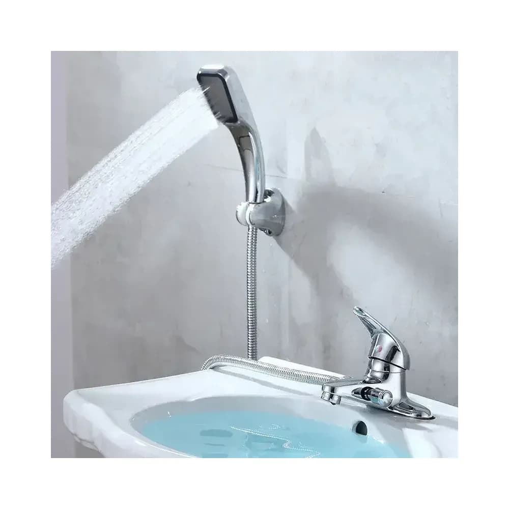 Mitigeur de lavabo chromé avec douchette – photo 3