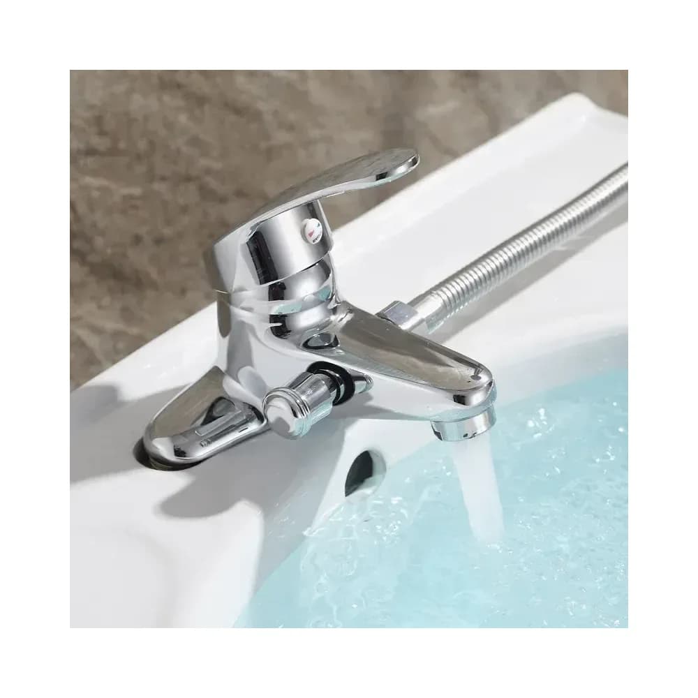 Mitigeur de lavabo chromé avec douchette – photo 2