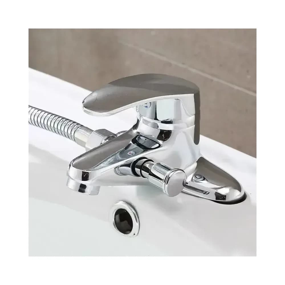 Mitigeur de lavabo chromé avec douchette