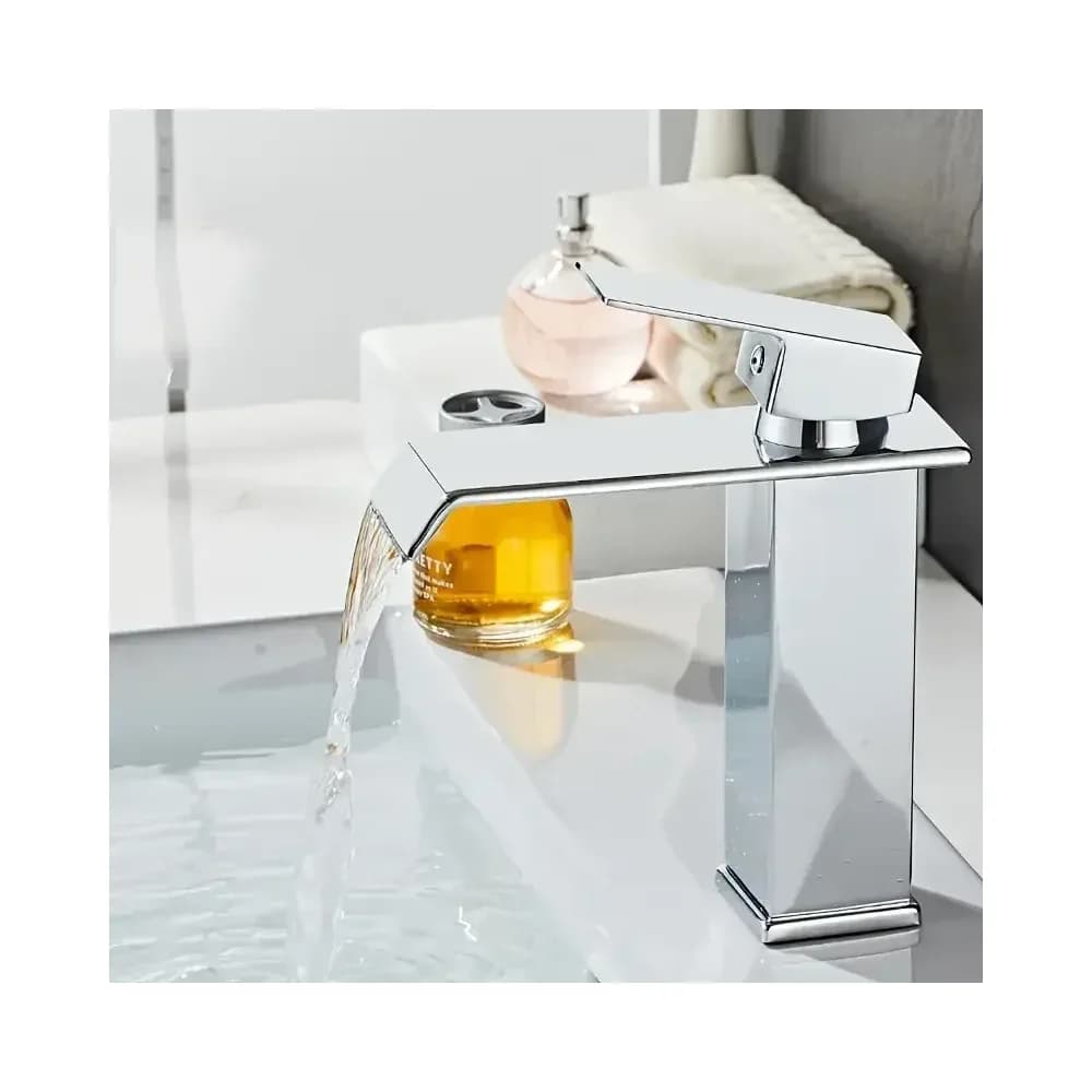 Mitigeur de lavabo cascade en inox 304 chromé – photo 3