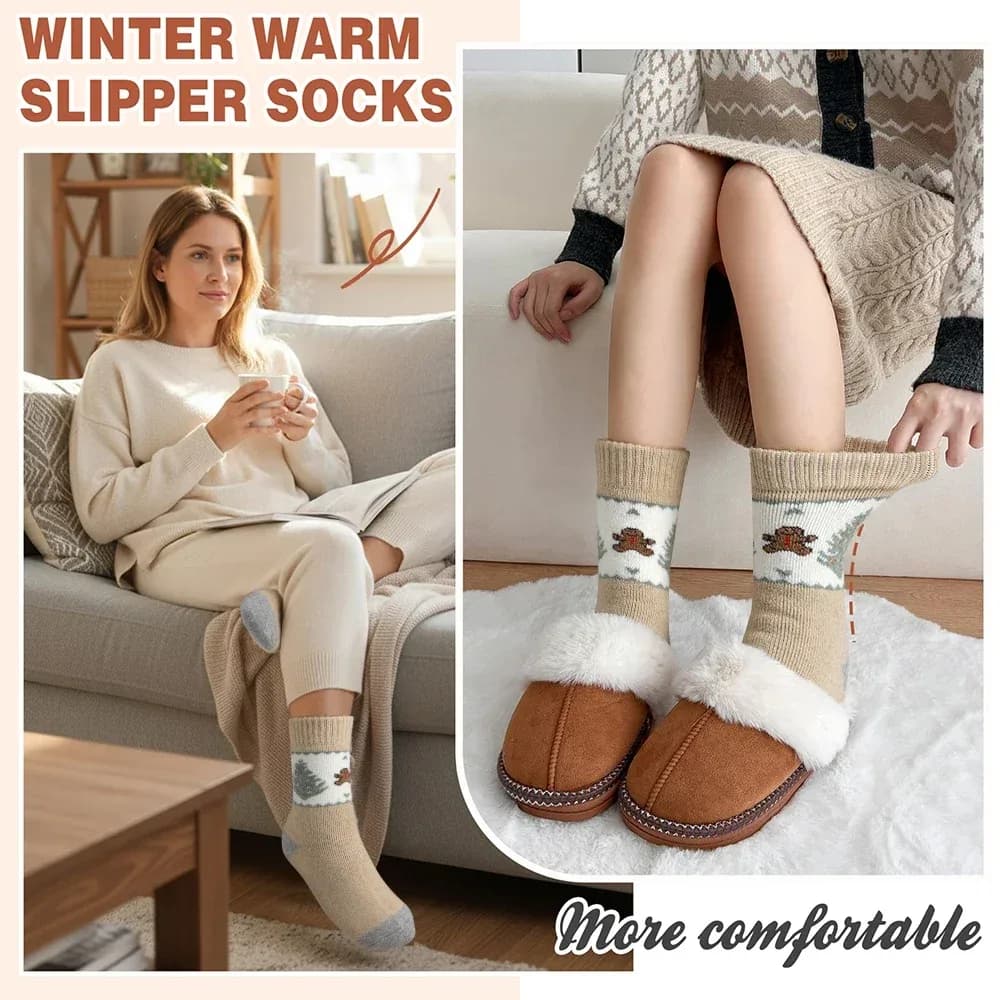 5 paires de chaussettes thermiques femme en éponge – photo 5