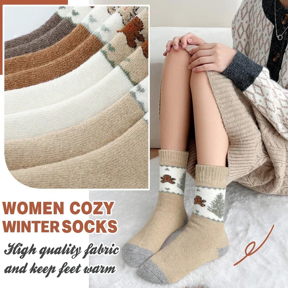 5 paires de chaussettes thermiques femme en éponge – photo 4