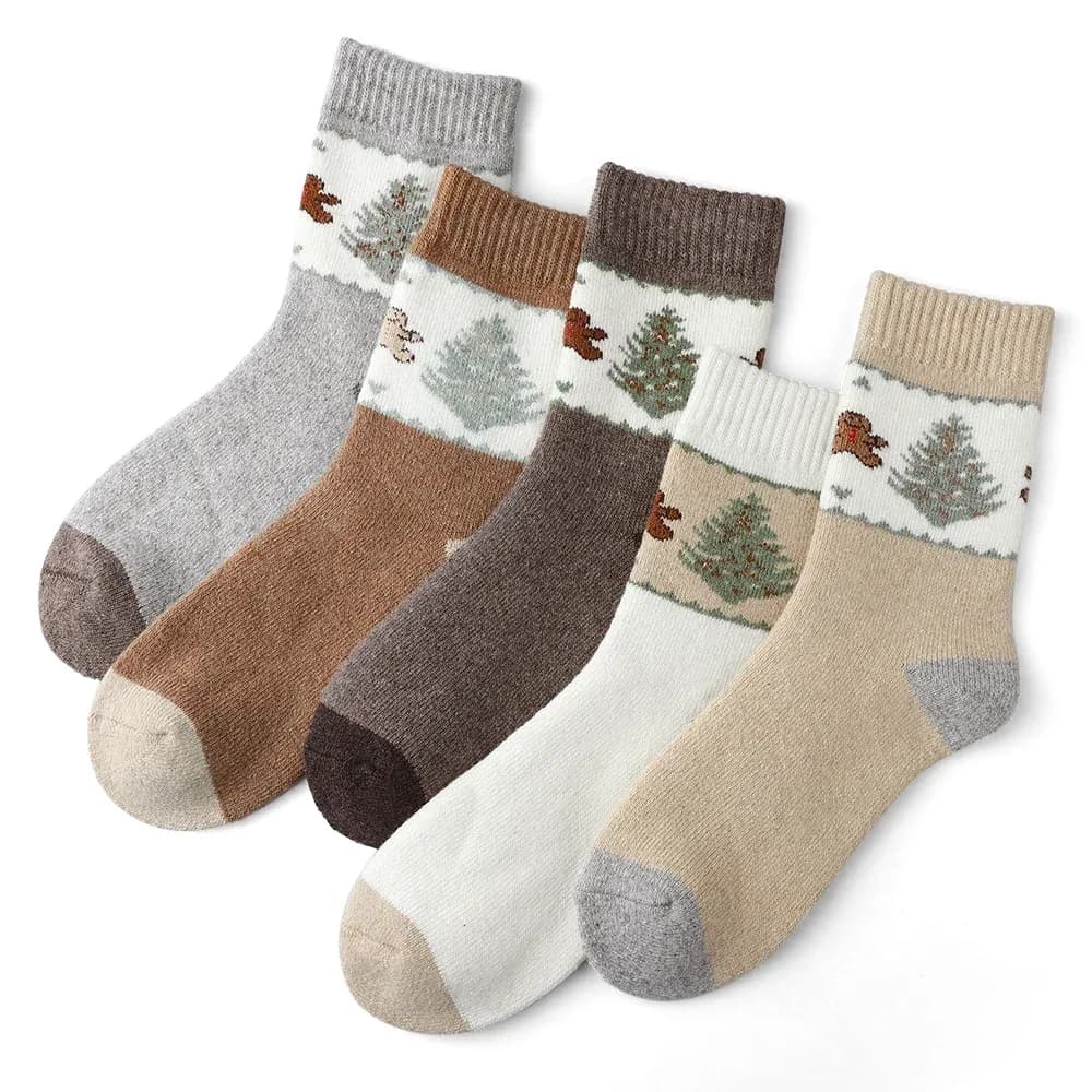 5 paires de chaussettes thermiques femme en éponge – photo 2