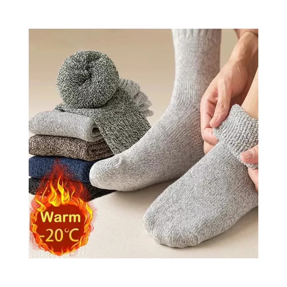 5 paires de chaussettes homme en laine mérinos – photo 3