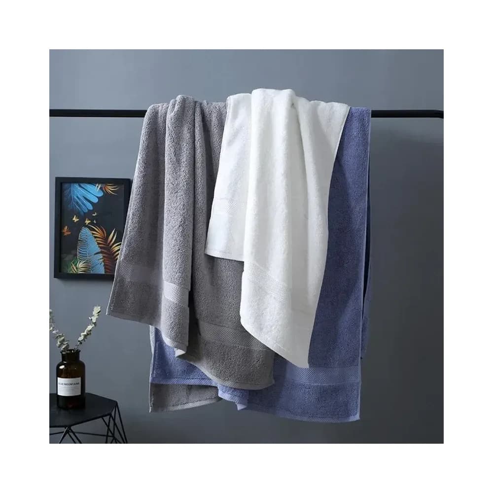 Grande serviette de bain en coton, douce et absorbante – photo 2