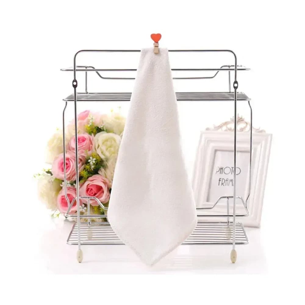 Lot de 10 serviettes en microfibre blanches – photo 2