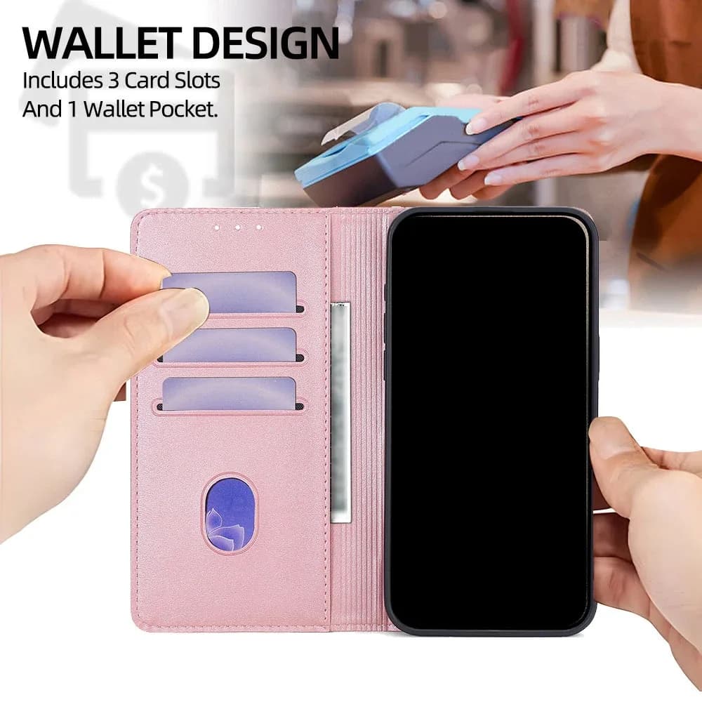 Étui portefeuille fleuri en simili cuir pour iPhone 11 à 17 – photo 4