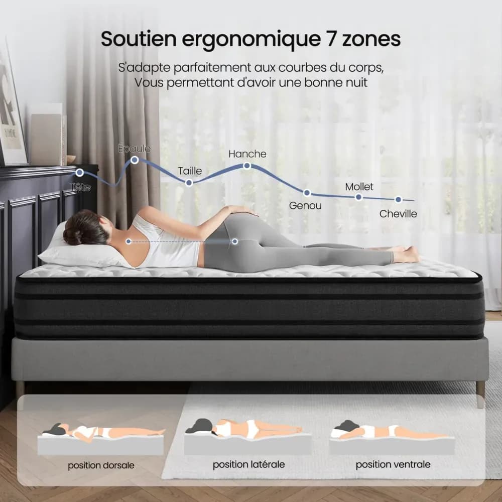 Matelas réversible INRE 25 cm, hypoallergénique – photo 5