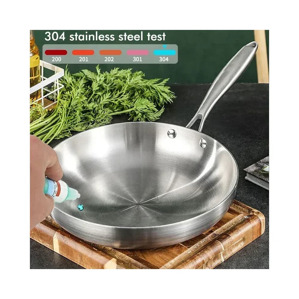 Poêle en acier inoxydable 26 cm, gaz et induction – photo 3