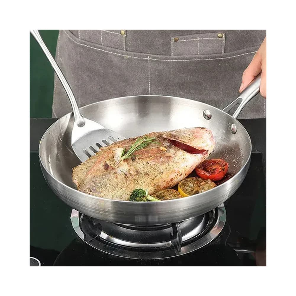 Poêle en acier inoxydable 26 cm, gaz et induction – photo 2