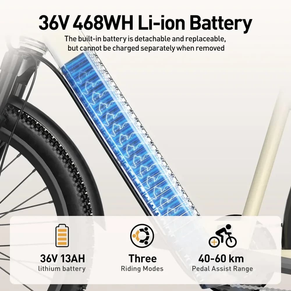 Vélo électrique urbain SU7 24 pouces, autonomie 60 km – photo 2