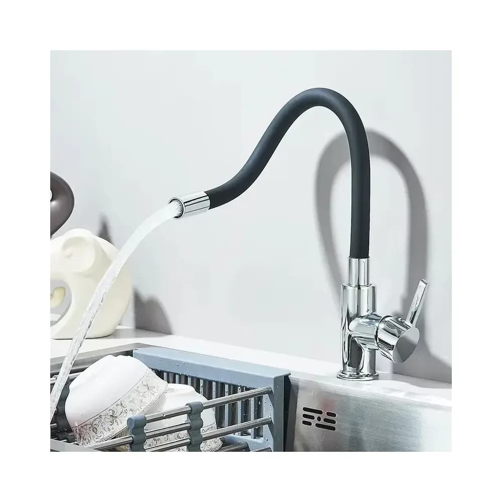 Mitigeur de cuisine à bec flexible orientable 360° – photo 2