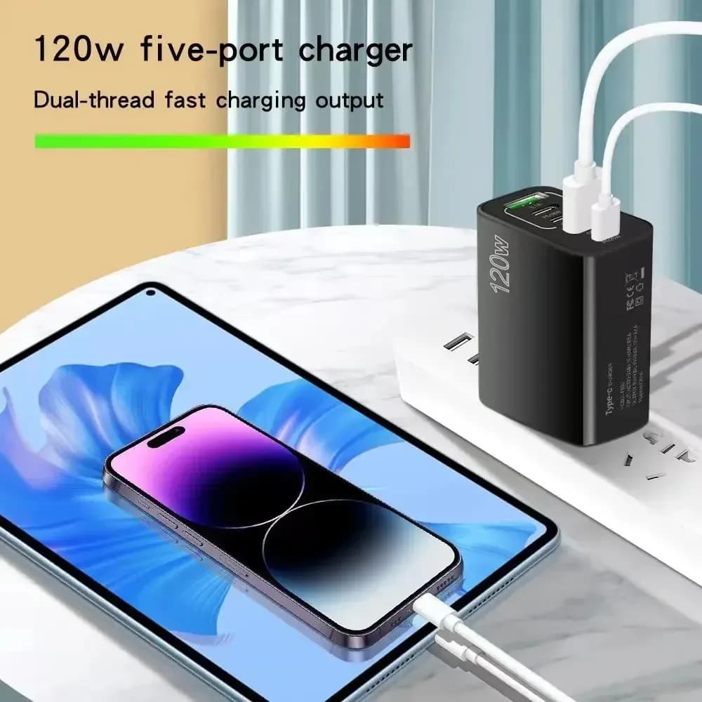 Chargeur mural USB-C multiport 120W – photo 3