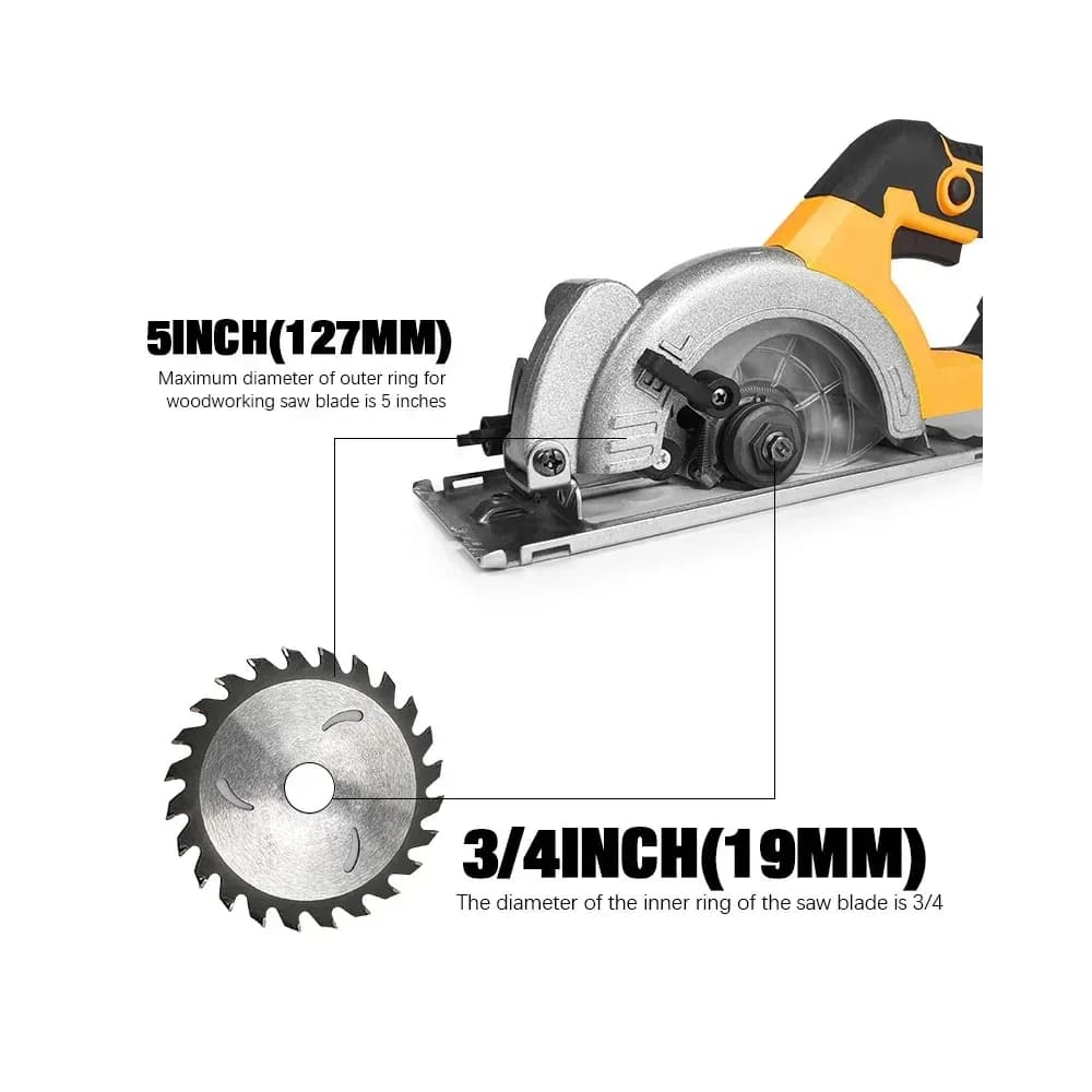 Scie circulaire sans fil 1000W pour batterie Dewalt 20V – photo 4