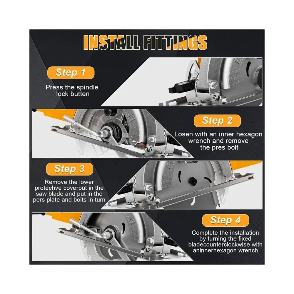 Scie circulaire sans fil 1000W pour batterie Dewalt 20V – photo 5