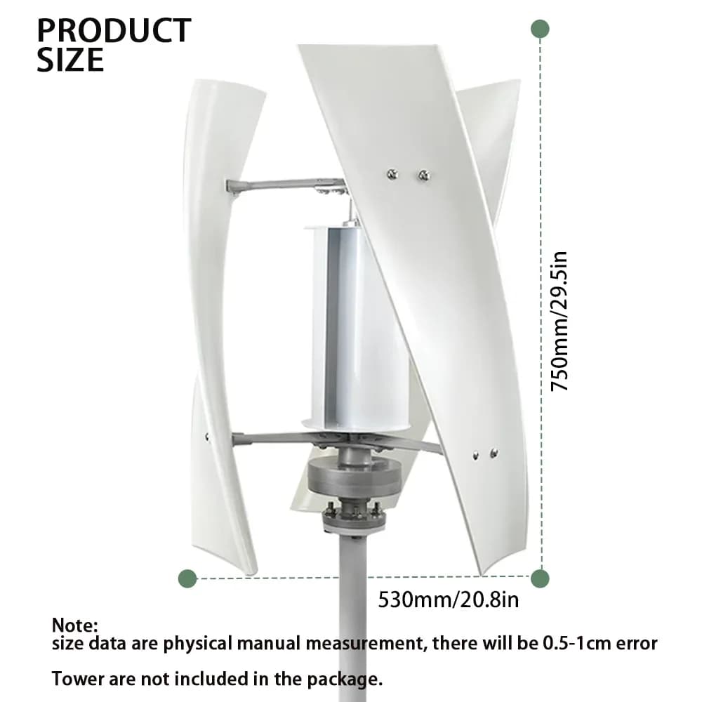 Éolienne verticale EKPAOWE 3000W pour site isolé – photo 3