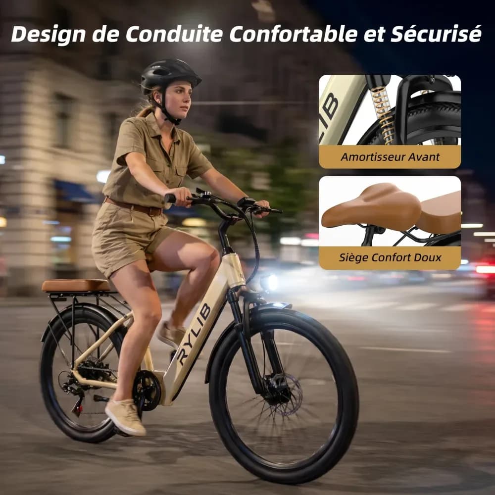Vélo électrique de ville SU7 24 pouces, 7 vitesses – photo 5