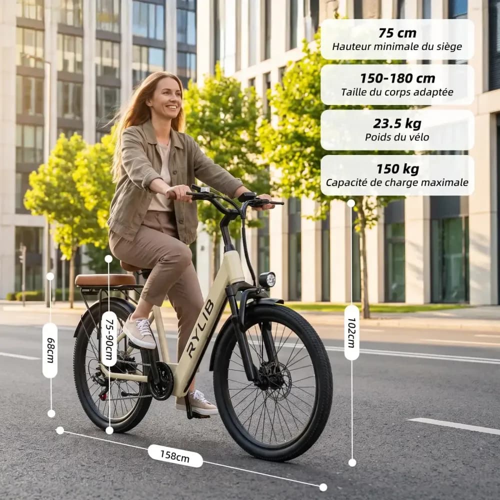 Vélo électrique de ville SU7 24 pouces, 7 vitesses – photo 7
