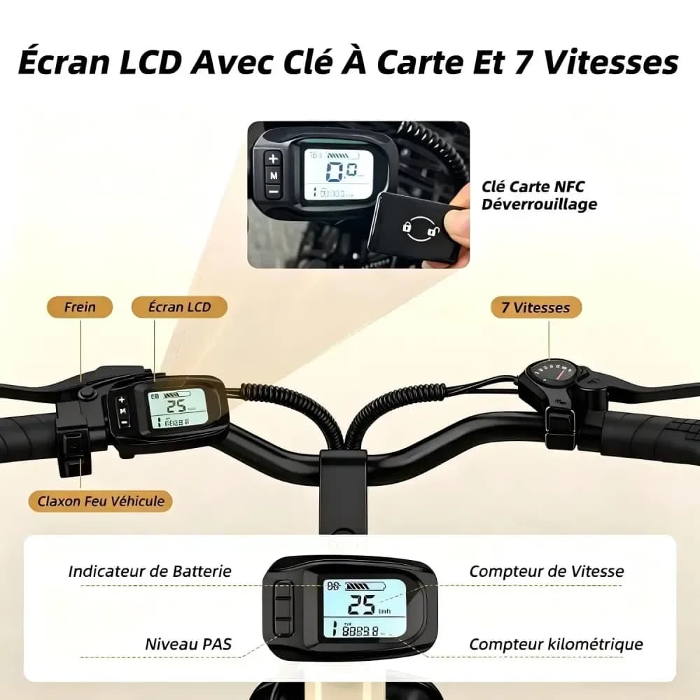 Vélo électrique de ville SU7 24 pouces, 7 vitesses – photo 4