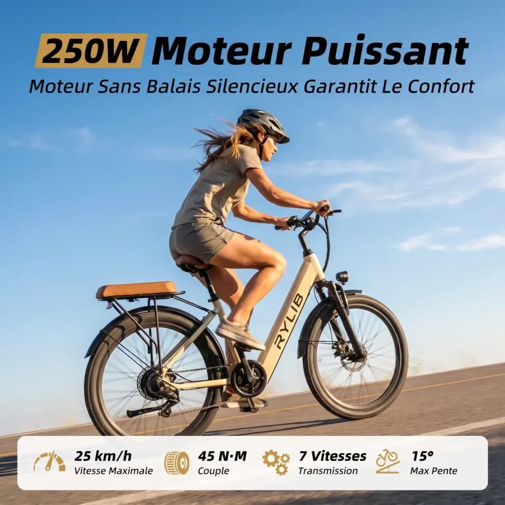 Vélo électrique de ville SU7 24 pouces, 7 vitesses – photo 2