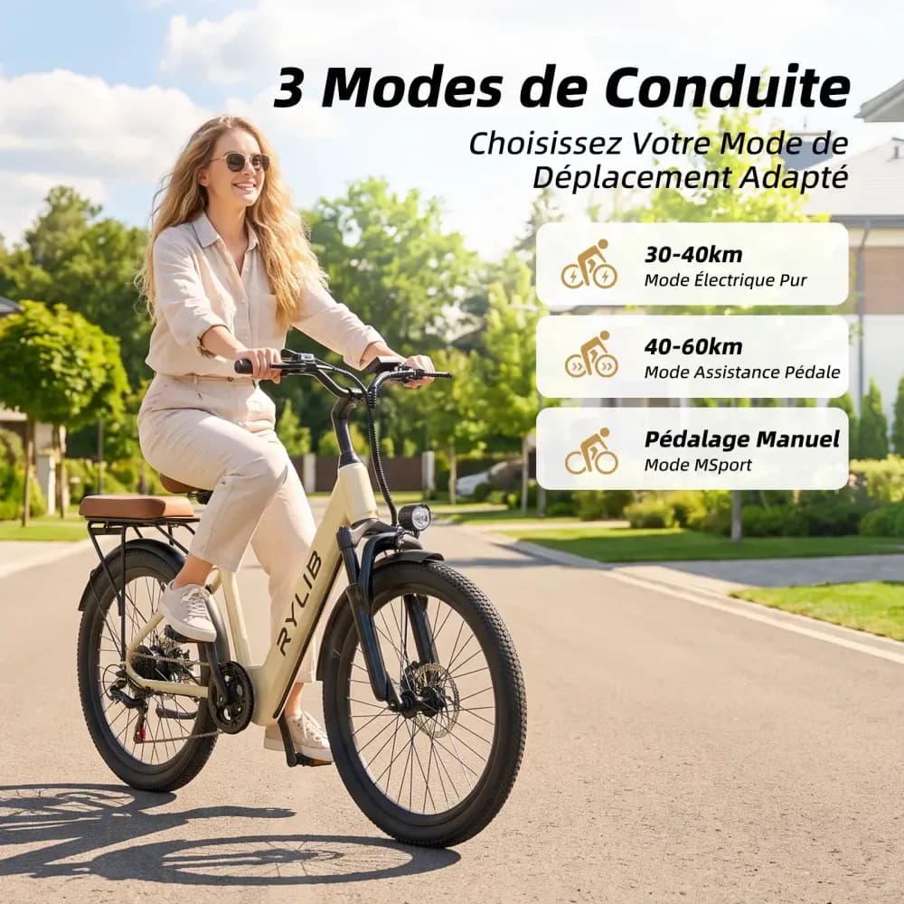 Vélo électrique de ville SU7 24 pouces, 7 vitesses – photo 6