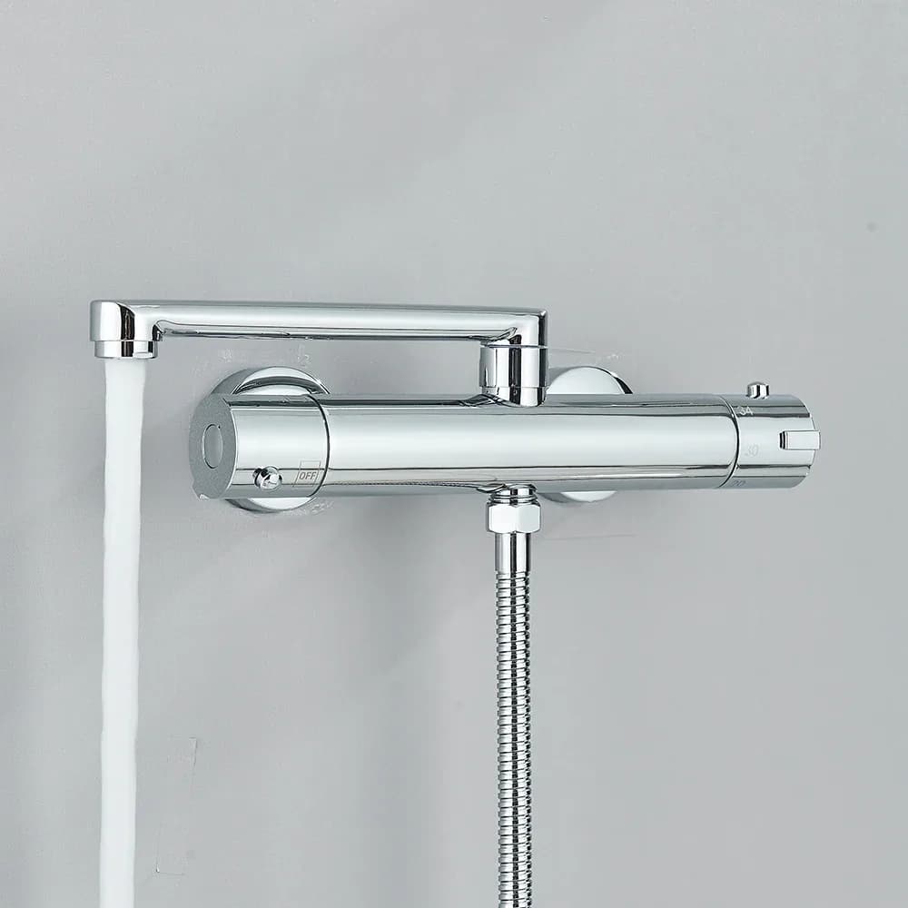 Mitigeur de douche thermostatique mural en laiton – photo 3